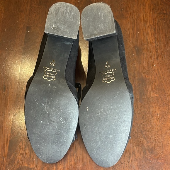 French Sole Shoes. FS/NY. Suede Block Heel Color Black Size 8.5 B - Picture 6 of 6